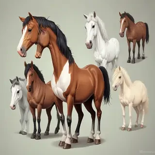 cartoon horses