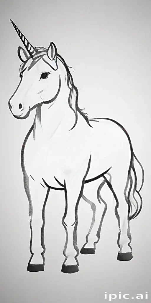 unicorn outline