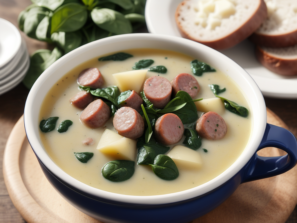 sausage potato and spinach soup