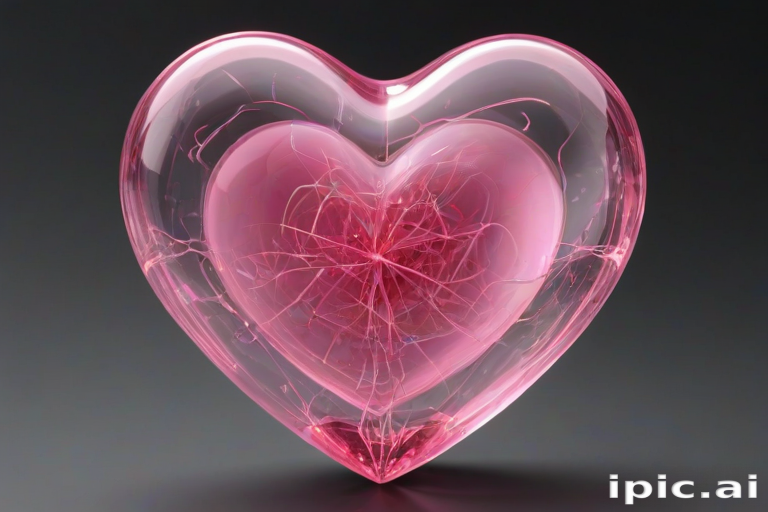 transparent pink heart