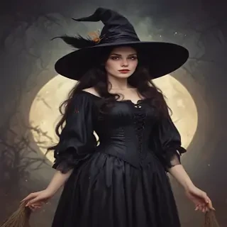 vintage witch art