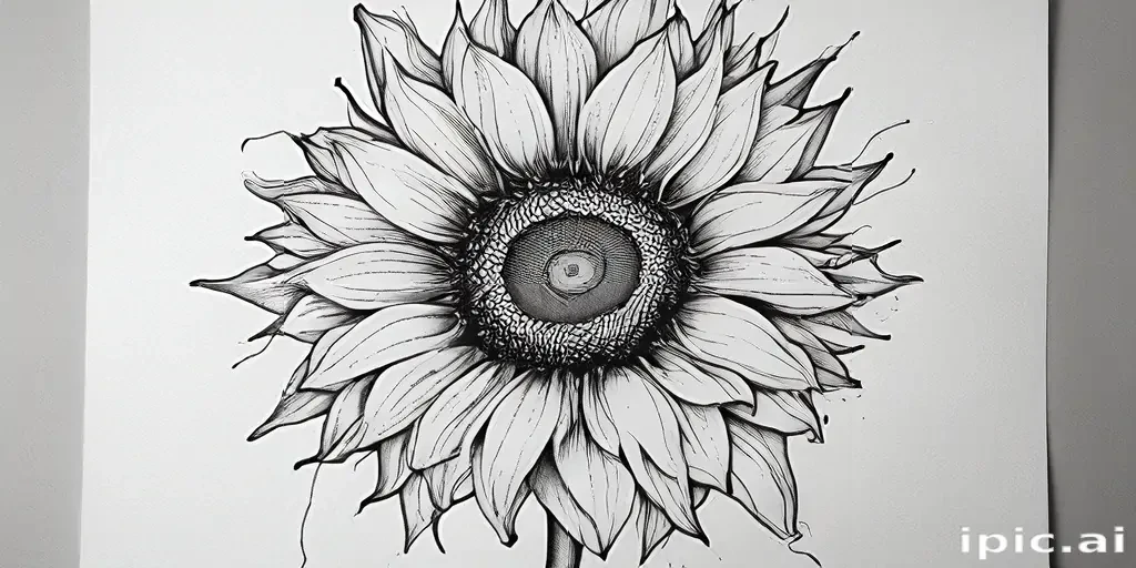 sunflower outline