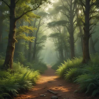 beautiful magical forest background