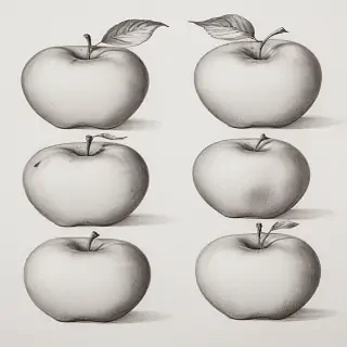 drawings of apples