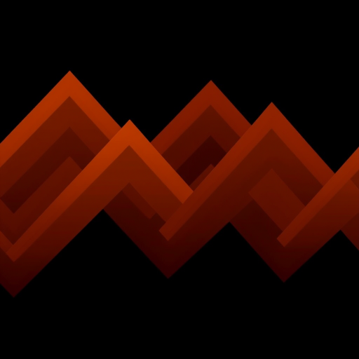 create a gradient background with zigzag lines in shades of orange and brown, featuring sharp peaks and valleys, on a black backdrop