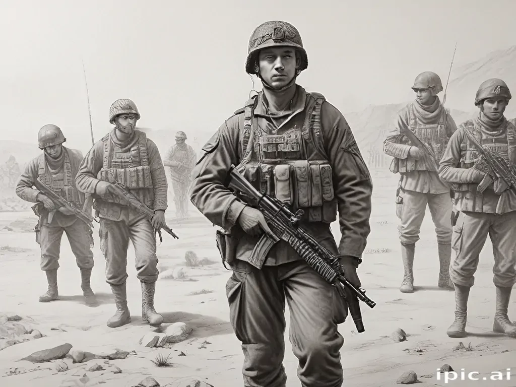 soldiers drawing