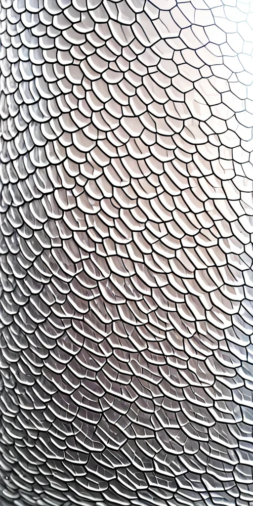 Intricate Patterns of Scales Reflecting Light in a Contemporary Design