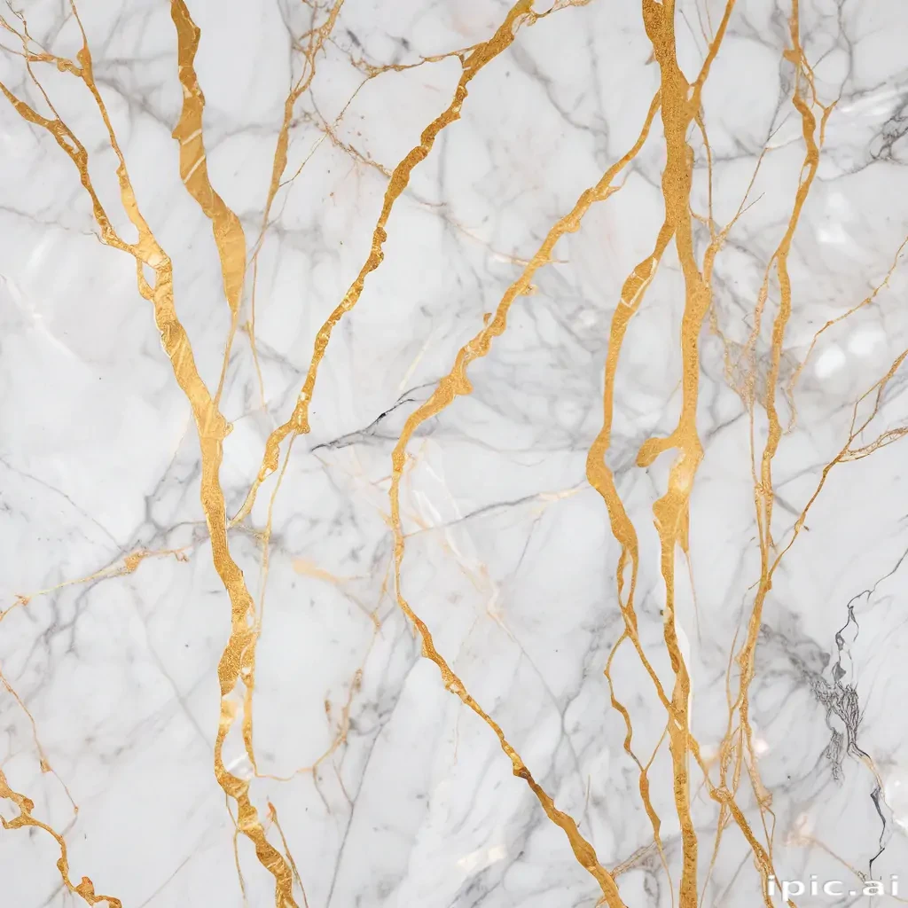white and gold marble