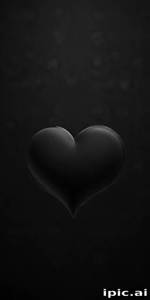 black wallpaper heart