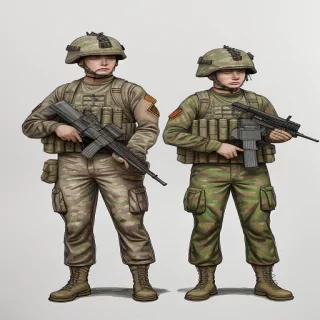 soldiers drawing
