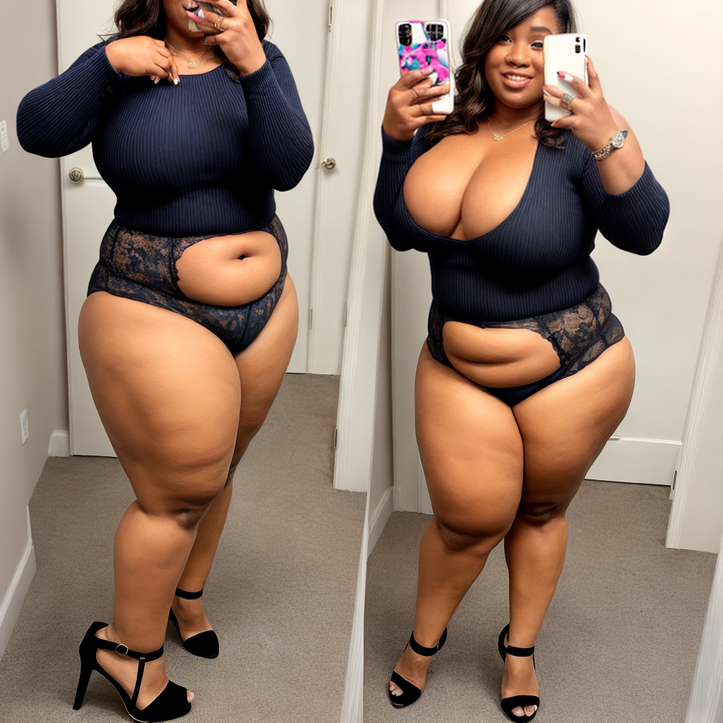 Free Ai Image Generator - High Quality and 100% Unique Images -  —  bbw in a thong and heels taking a selfie