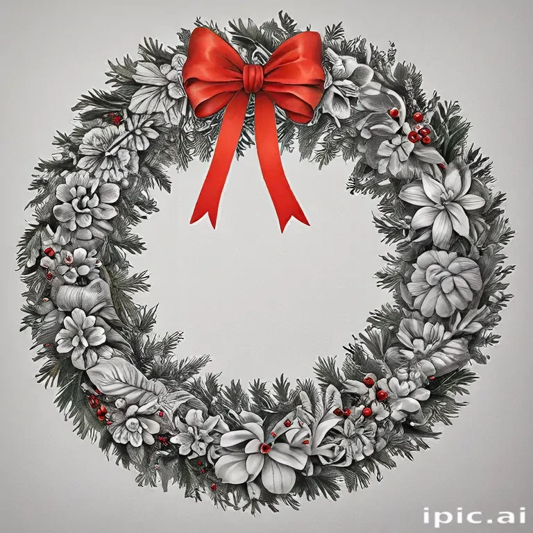 wreath drawing