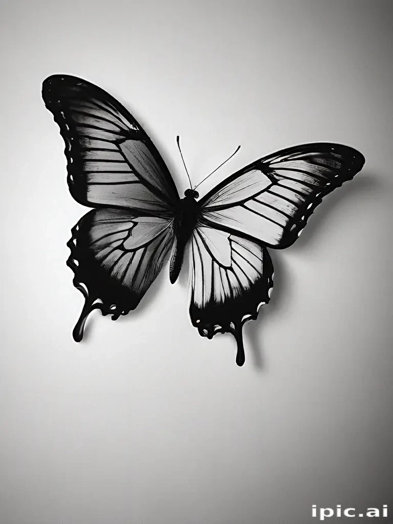 black butterfly outline