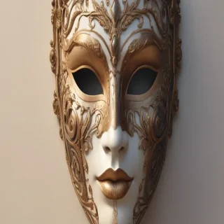 drawing of a mask