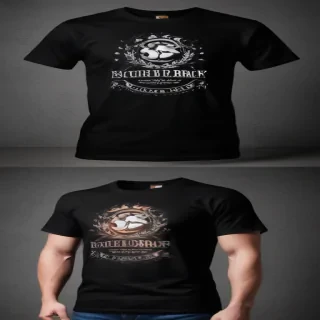 black t shirt mockup free