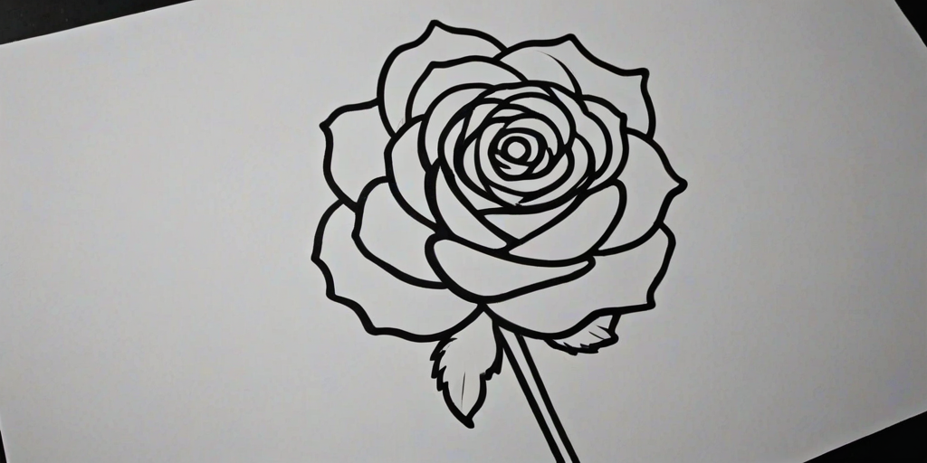 rose outline