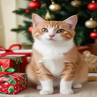 christmas images cats