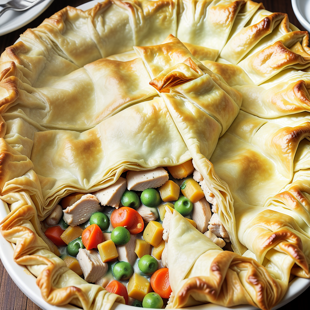 chicken pot pie filo pastry
