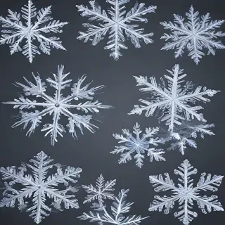 transparent snowflakes
