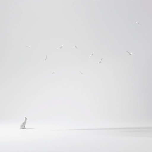 regenerate a high-resolution image of a minimalistic black silhouette of a cat sitting with a sleek design, captured with a Canon EOS R5, 50mm f/1.8 lens, aperture set to f/2.8, ISO 100, under soft diffused lighting for a smooth background.