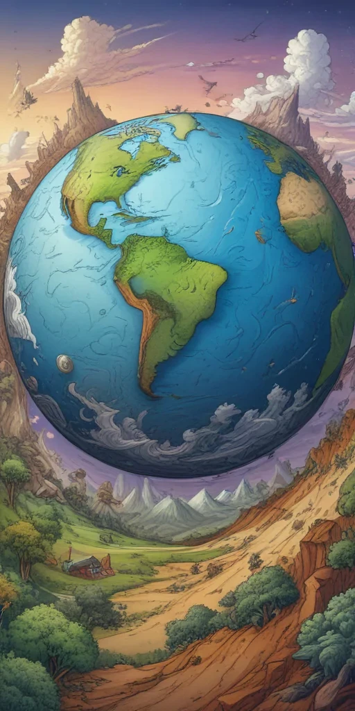 earth cartoon drawing