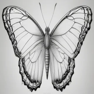 outline drawing of a butterfly