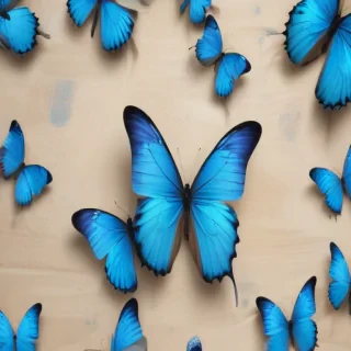 blue butterfly background