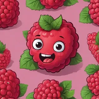 cartoon raspberry