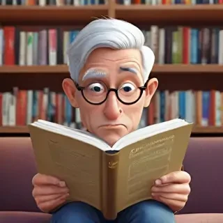 reading cartoon