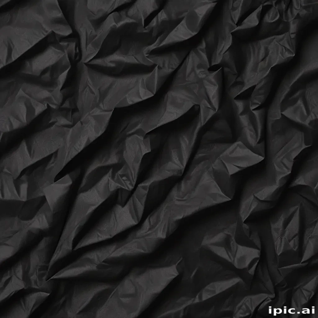 crinkled black paper