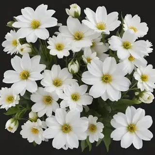 white flowers png transparent