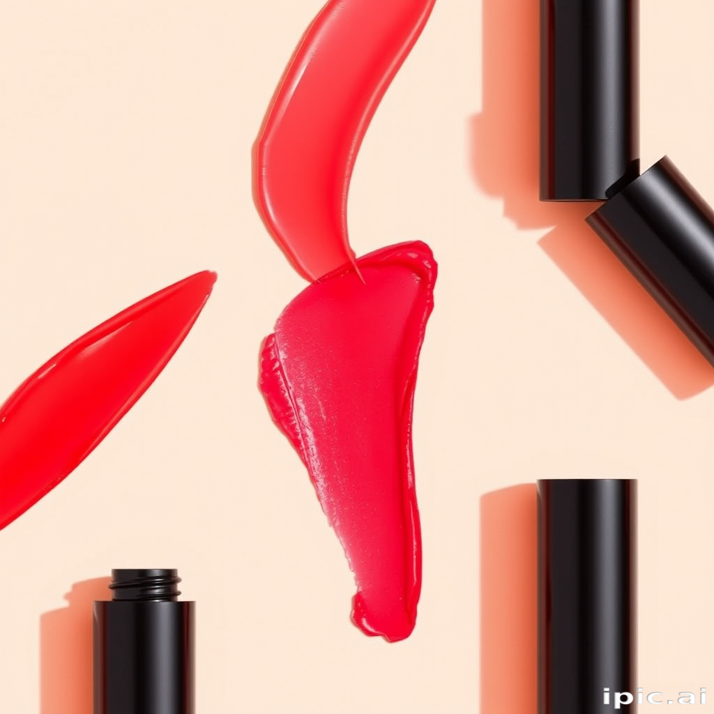 Ombre lip kit "Sunset Gradient" including three complementary shades of orange, pink, and red for creating a stunning gradient effect with a satin finish