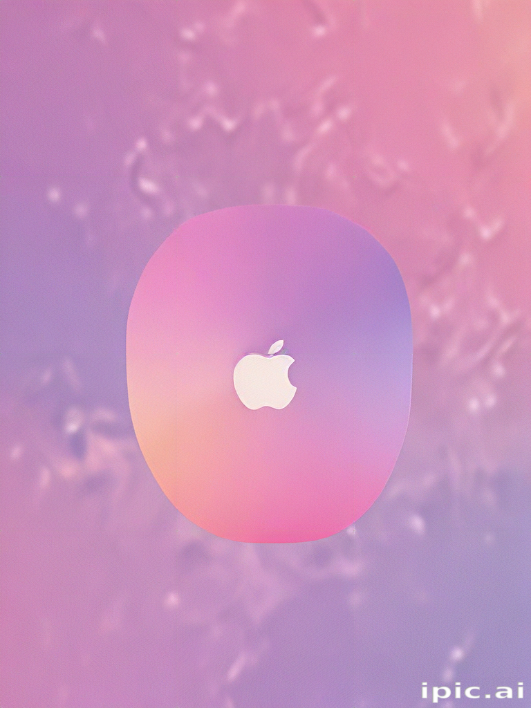 Elegant Abstract Background Featuring the Iconic Apple Logo in Soft Colors