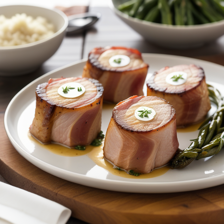 bacon wrapped pork tenderloin medallions