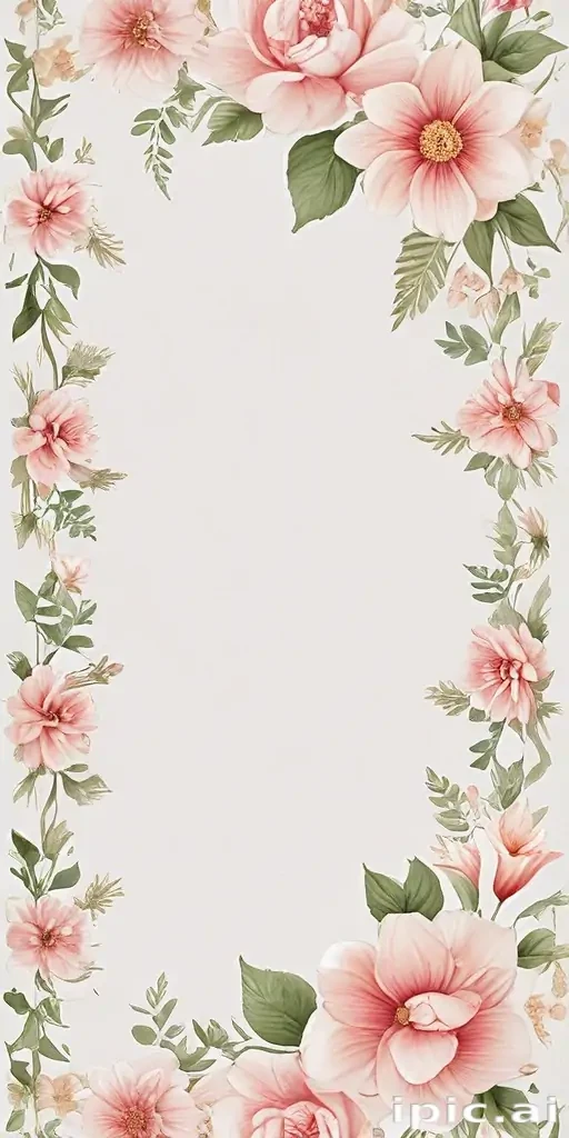 flower border transparent