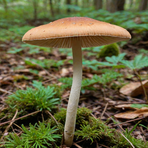 thin stemmed mushroom