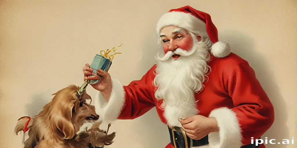 vintage santa images free
