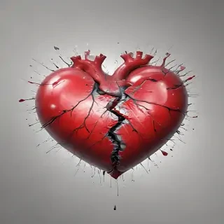 transparent broken heart