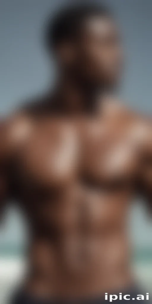 black shirtless man