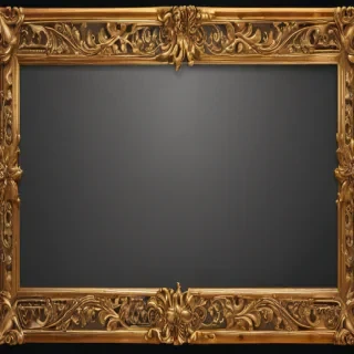 transparent background gold border