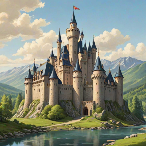 cartoon of castle