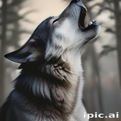 wolf howling png