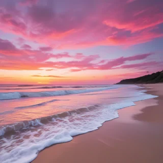 pink beach aesthetic
