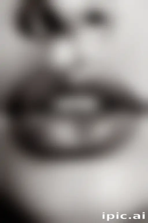 lips black and white clipart