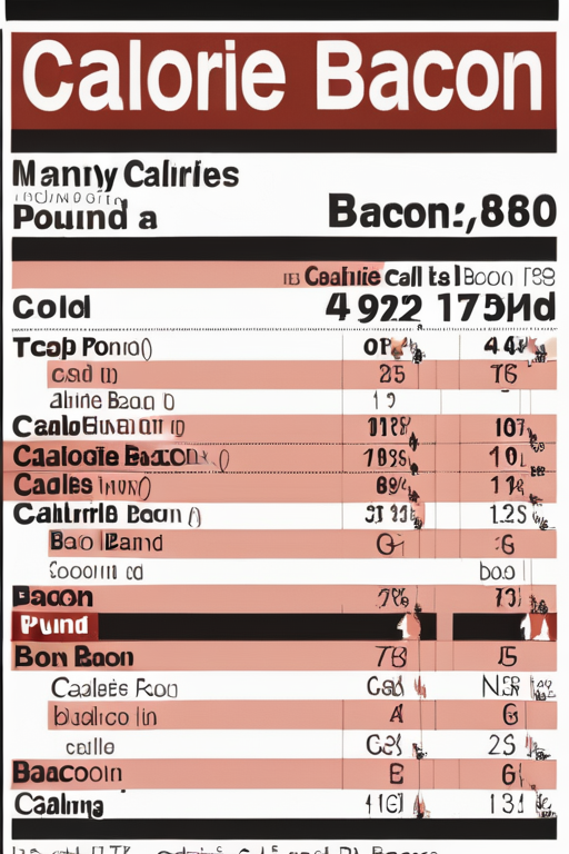 how many calories in a pound of bacon