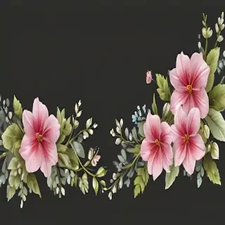 transparent flower border