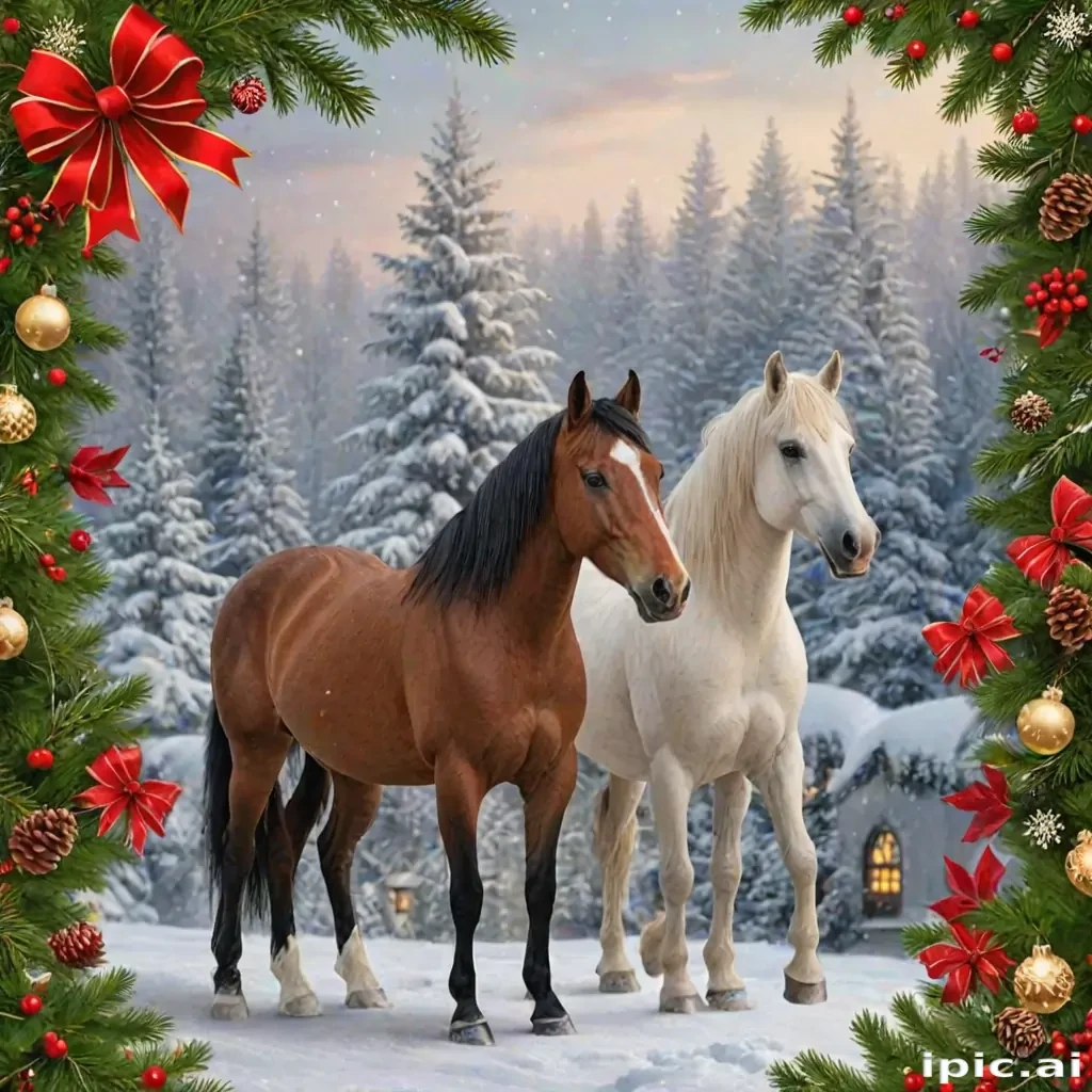 merry christmas horse images