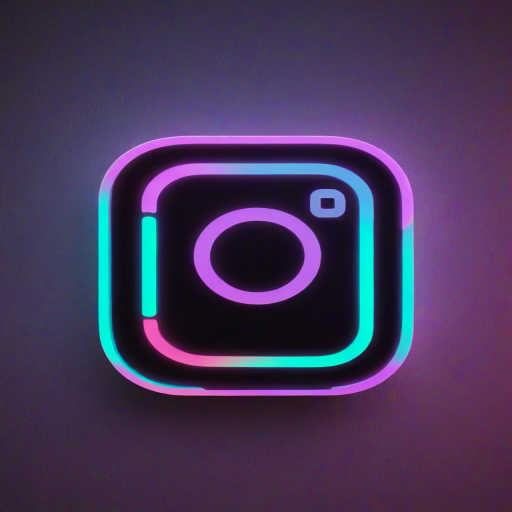 neon instagram logo