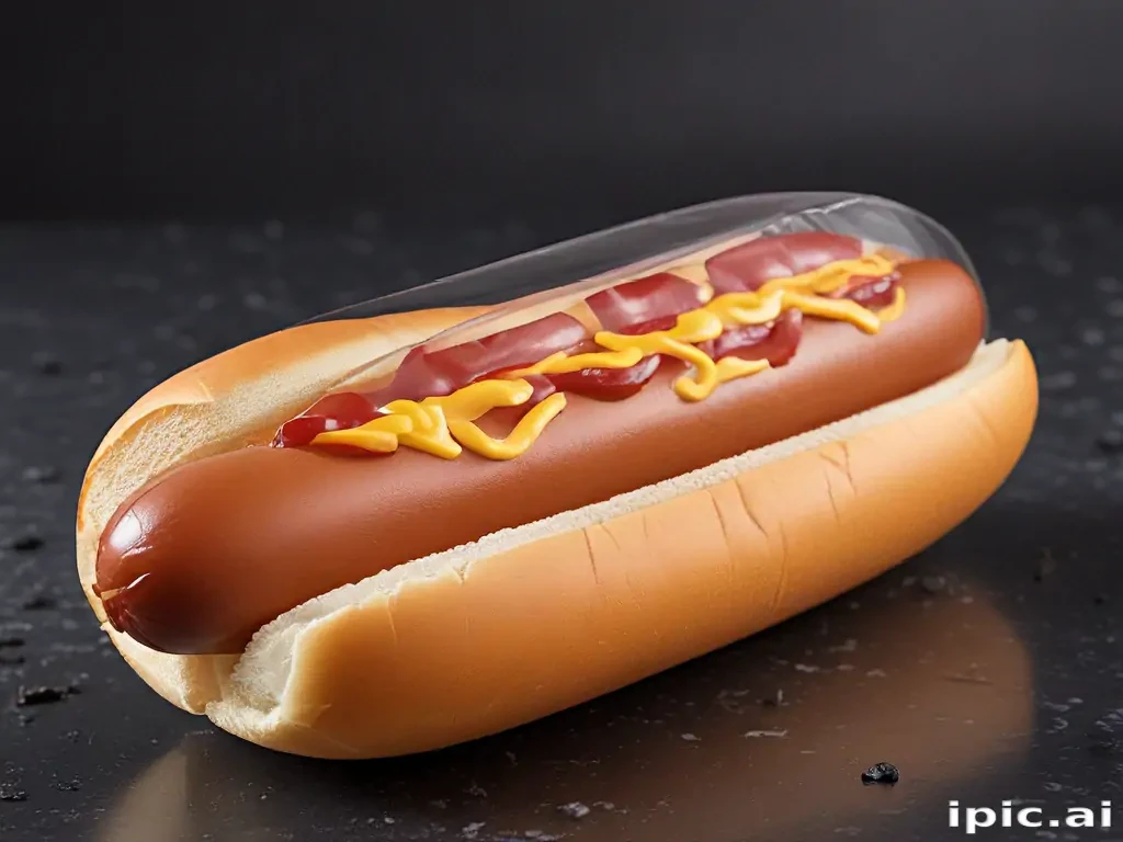 transparent hot dog