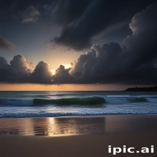 dark beach wallpaper